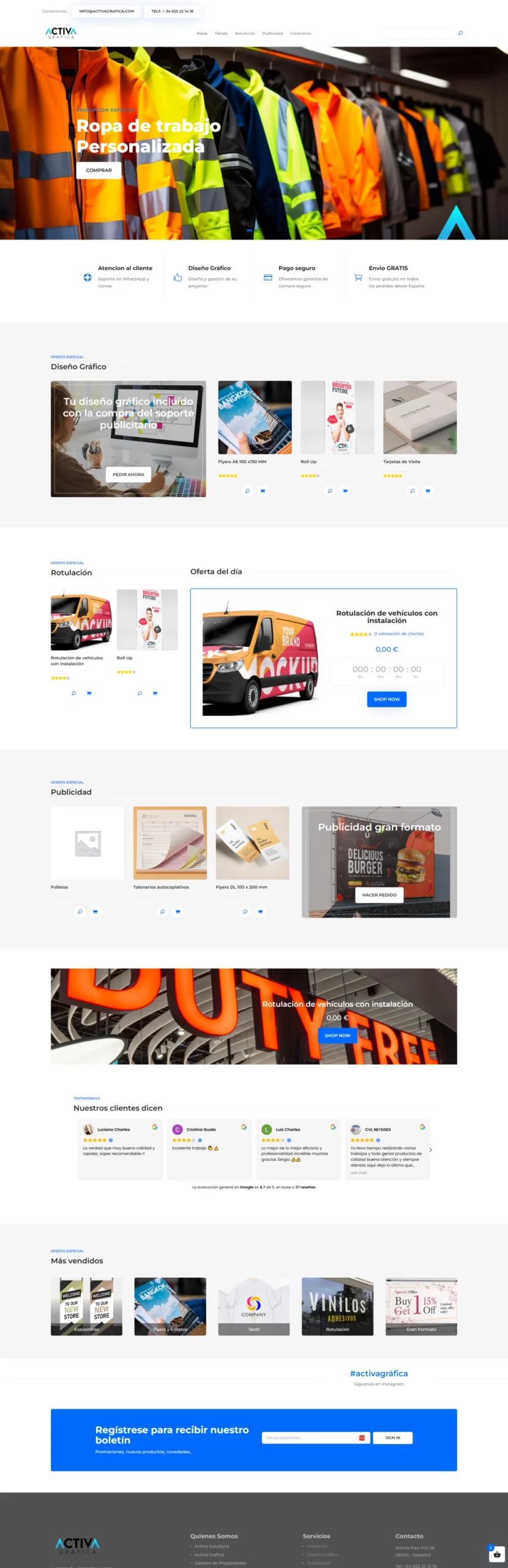 Captura completa del proyecto web 2